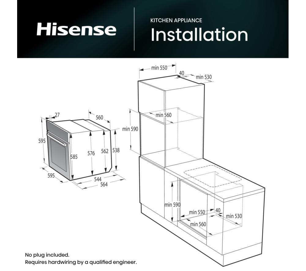 HISENSE Hi8 BlackLine BAS6AH8BUKWF Electric Steam Smart Oven - Jet Black image number 18 of 23