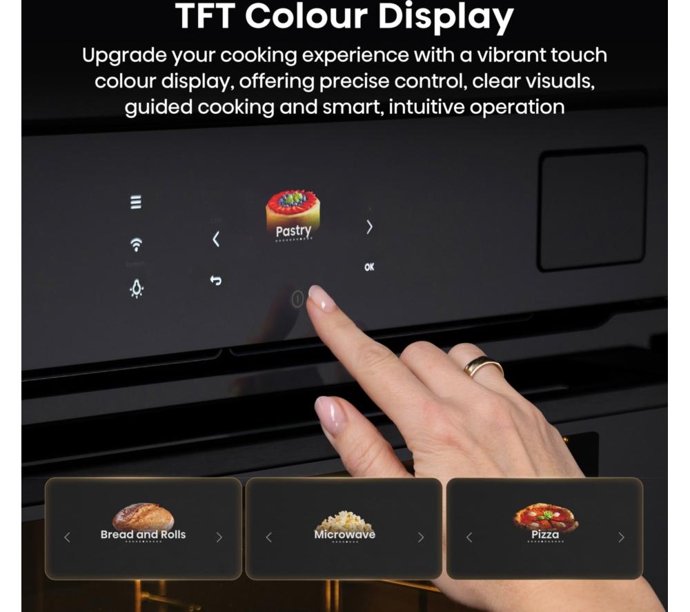 HISENSE Hi8 BlackLine BAS6PH8BUKWF Electric Pyrolytic Steam Smart Oven - Jet Black image number 3 of 20