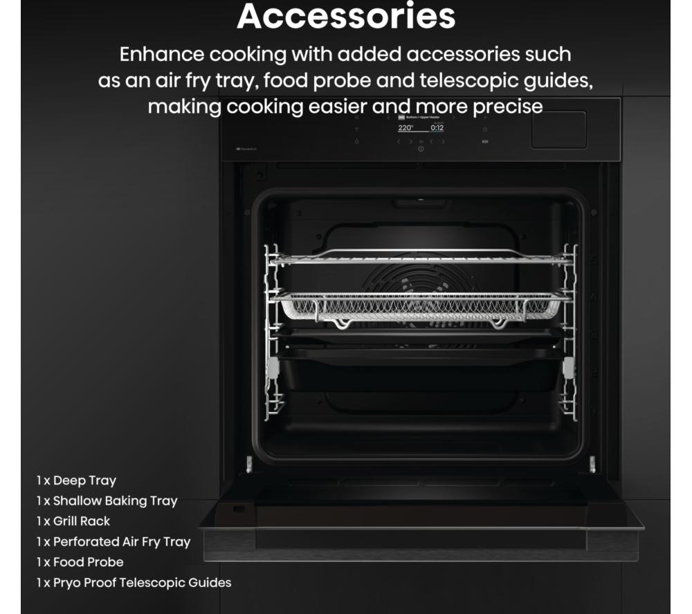 HISENSE Hi8 BlackLine BAS6PH8BUKWF Electric Pyrolytic Steam Smart Oven - Jet Black image number 6 of 20
