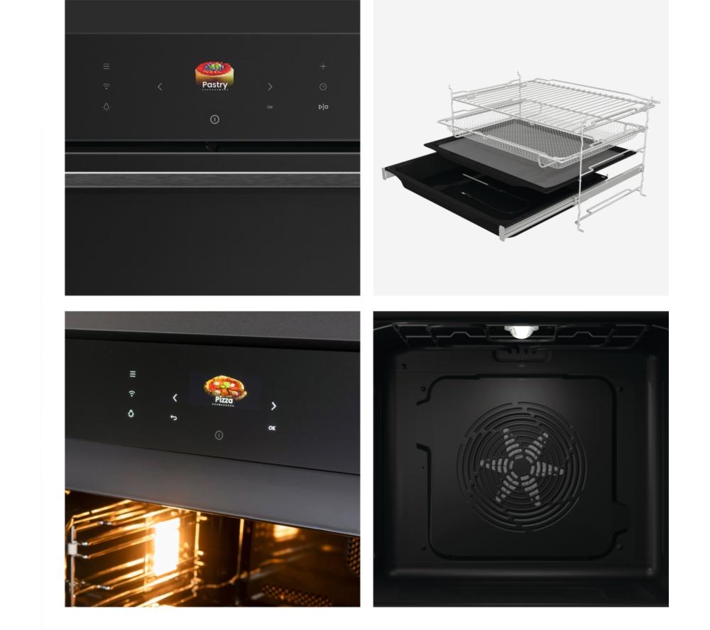 HISENSE Hi8 BlackLine BAS6PH8BUKWF Electric Pyrolytic Steam Smart Oven - Jet Black image number 15 of 20