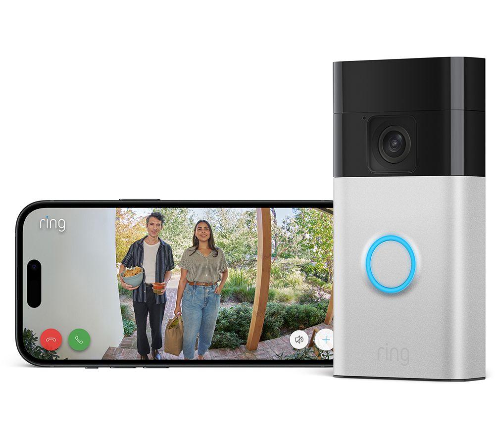 RING Battery Video Doorbell with Chime (2nd Gen) - Satin Nickel image number 2 of 7