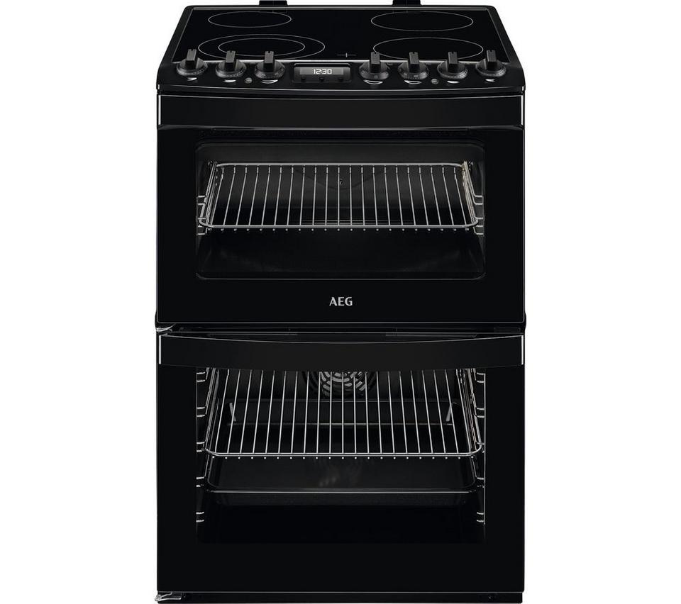 AEG SteamBake CCB6741ACB 60 cm Electric Ceramic Cooker - Black