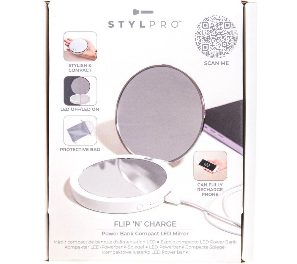 STYLPRO Flip 'n' Charge LED Mirror - White image number 4 of 7