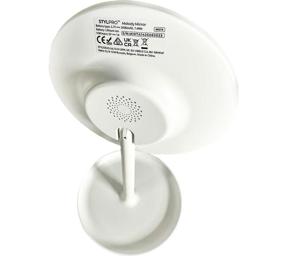 STYLPRO Melody Bluetooth Make-up Mirror - White image number 2 of 7