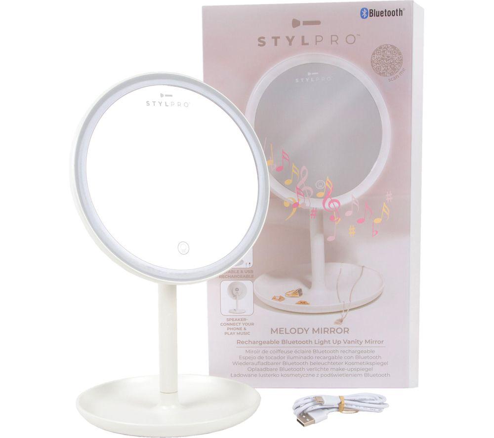 STYLPRO Melody Bluetooth Make-up Mirror - White image number 3 of 7