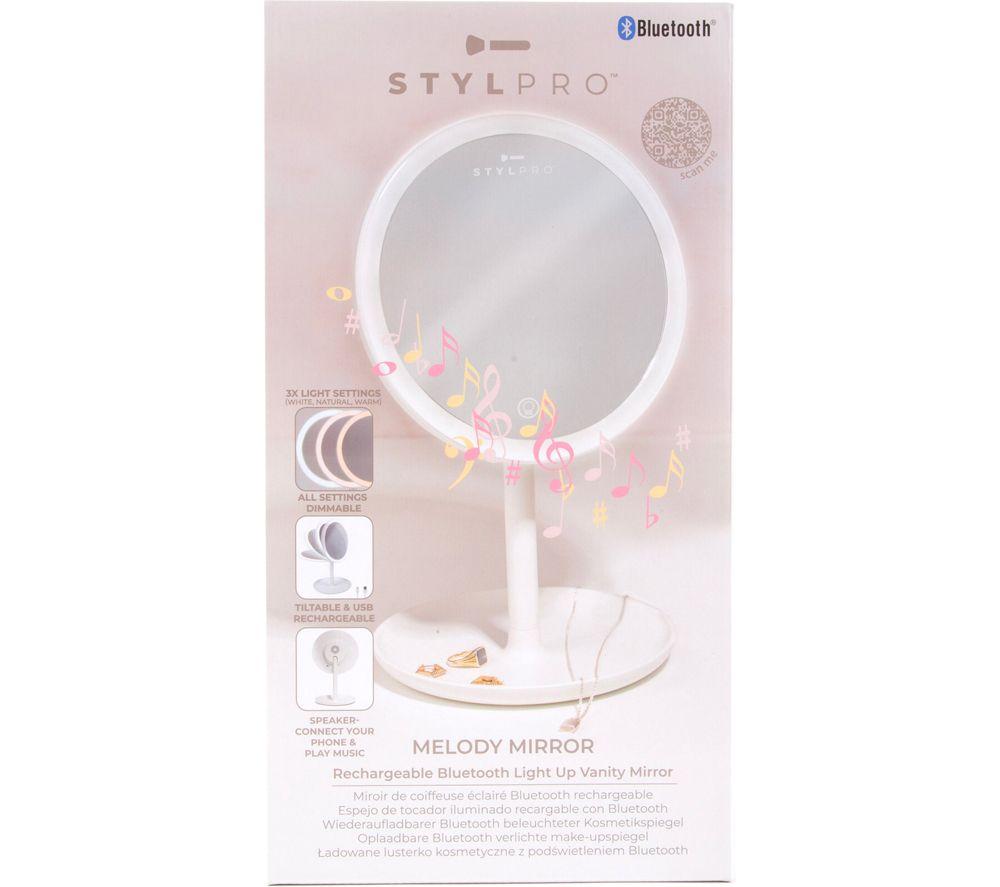 STYLPRO Melody Bluetooth Make-up Mirror - White image number 4 of 7