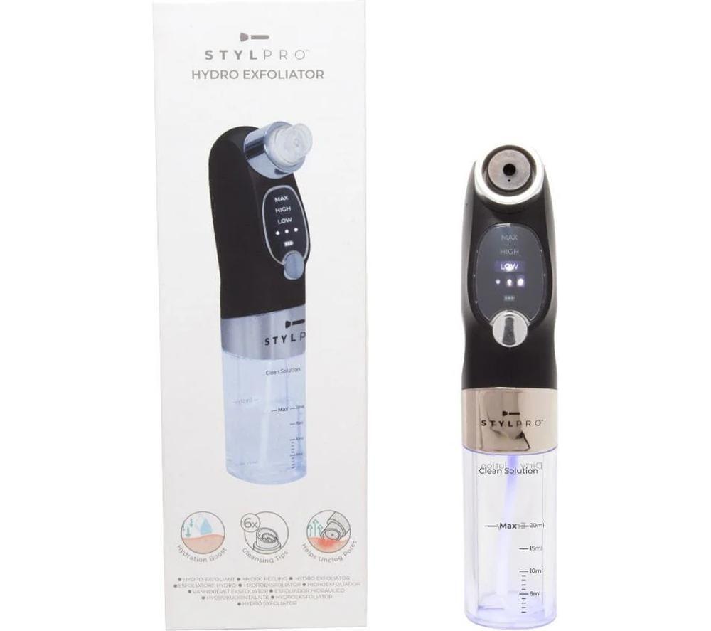 Stylpro HE01A Facial Exfoliator - Black & Silver, White
