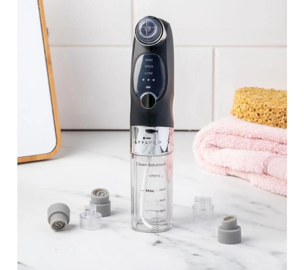 STYLPRO HE01A Facial Exfoliator - Black & Silver image number 11 of 13