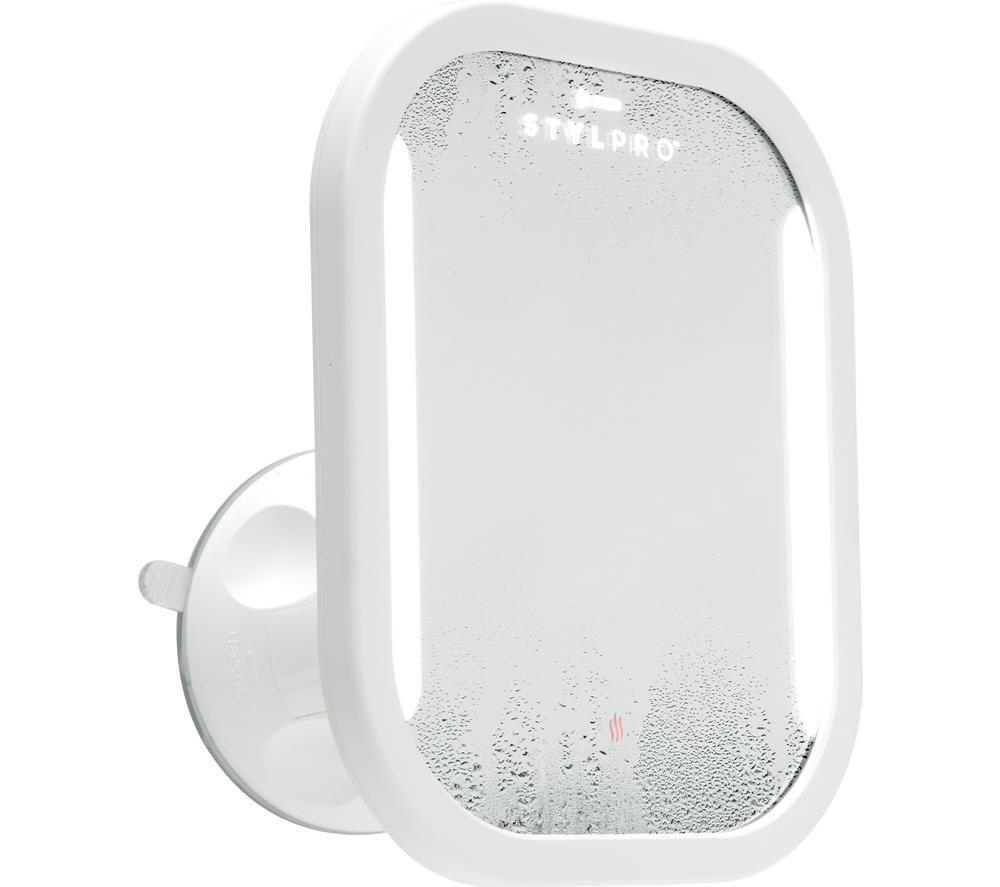 GLOBAL GIZMOS Clear View Anti-Fog Shower Mirror, White