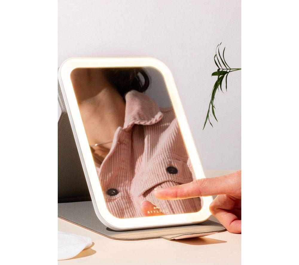 STYLPRO On Tour Petite LED Travel mirror - Pink image number 3 of 6