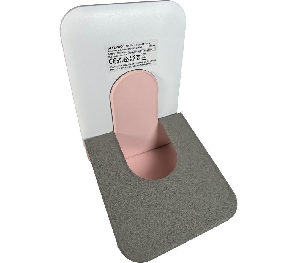 STYLPRO On Tour Petite LED Travel mirror - Pink image number 5 of 6