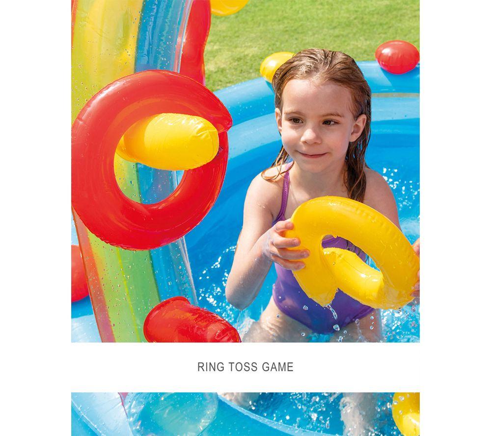 INTEX Rainbow Ring Inflatable Play Center with Slide image number 7 of 8