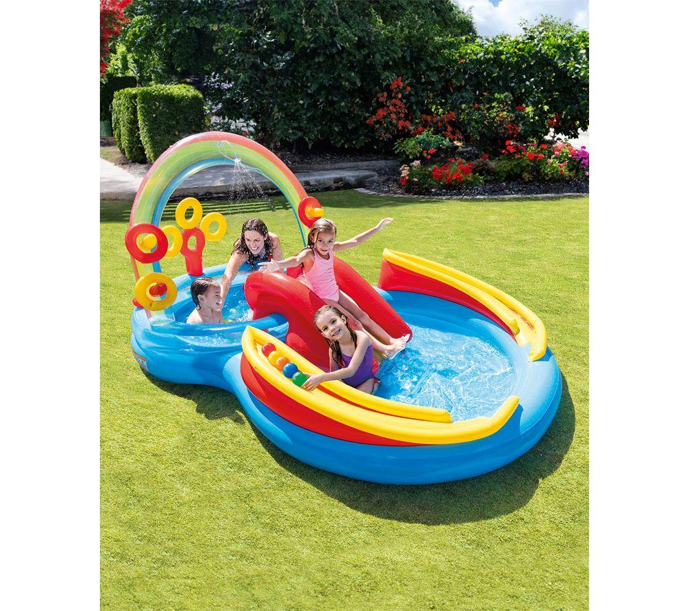 INTEX Rainbow Ring Inflatable Play Center with Slide image number 8 of 8