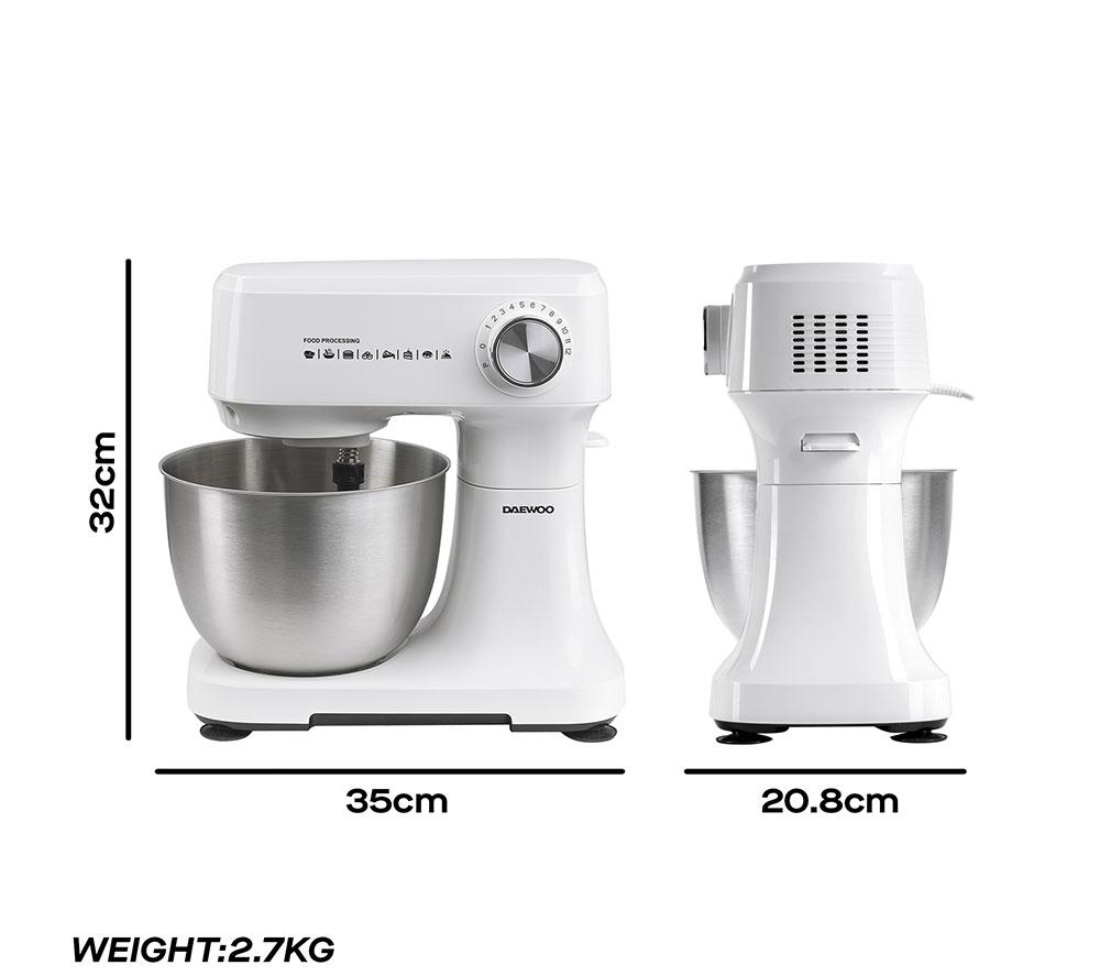 DAEWOO Essentials SDA2690GE Stand Mixer - White image number 5 of 7