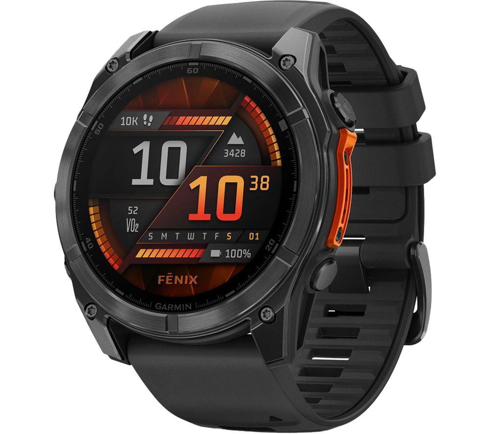 Buy GARMIN fenix 8 AMOLED Smart Watch Slate Grey Black 51 mm Currys