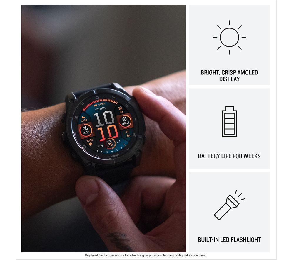 Buy GARMIN fenix 8 AMOLED Smart Watch Slate Grey Black 51 mm Currys