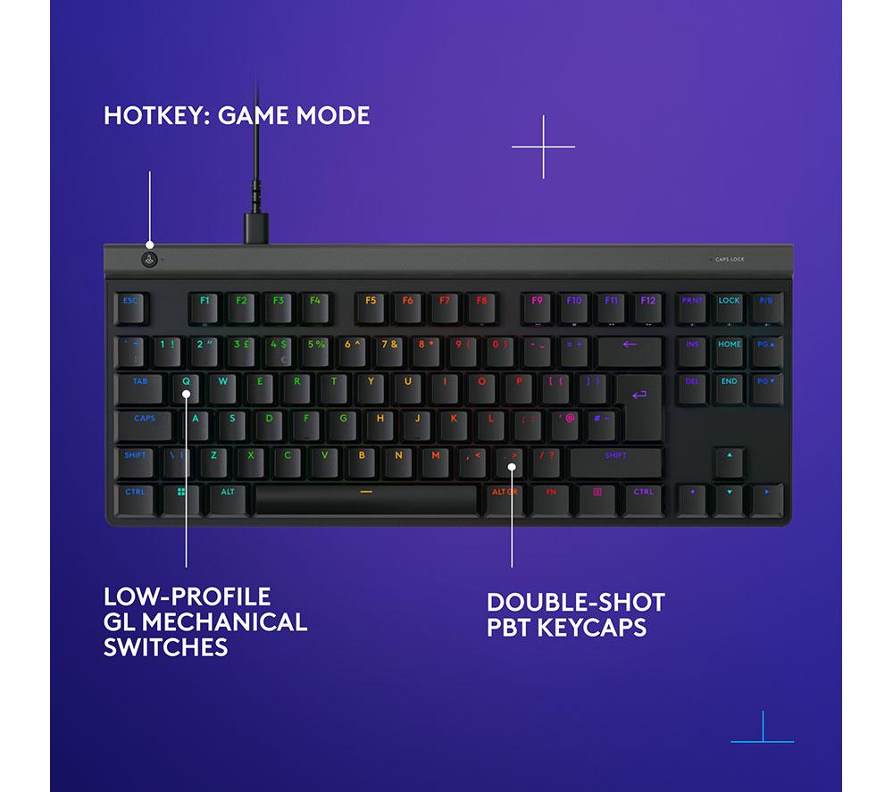 LOGITECH G515 TKL Mechanical Gaming Keyboard - Black image number 7 of 8