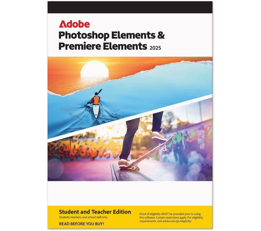 ADOBE Photoshop Elements & Premier Elements 2025 Student & Teacher Edition - 3 years for 1 user