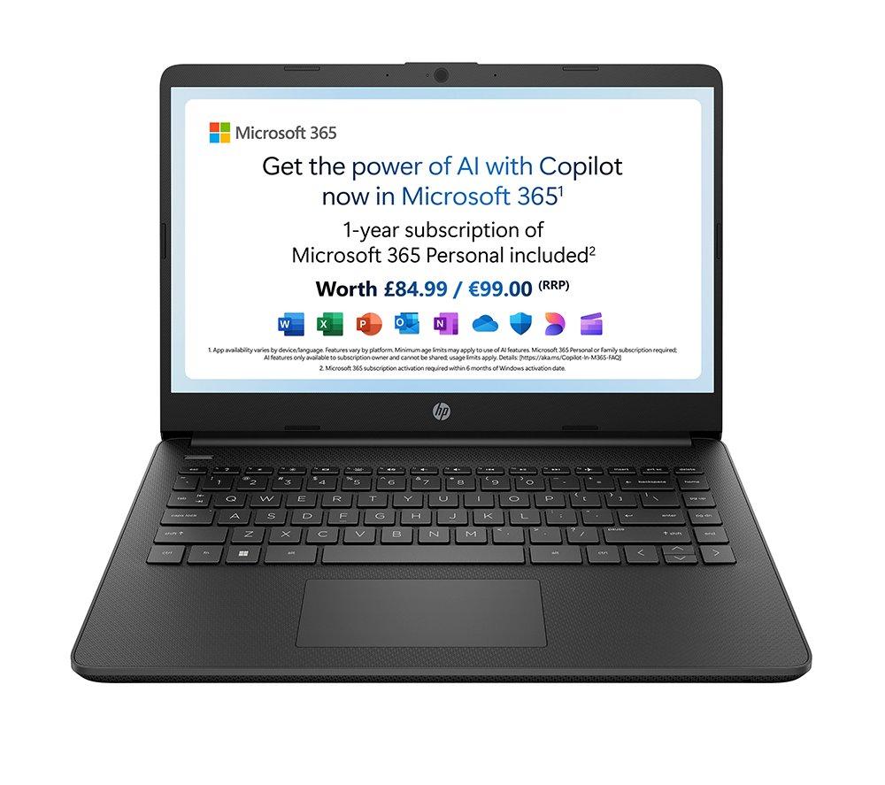 HP 14s-dq0550sa 14" Laptop - Intel® Pentium® Silver, 128 GB SSD, Black