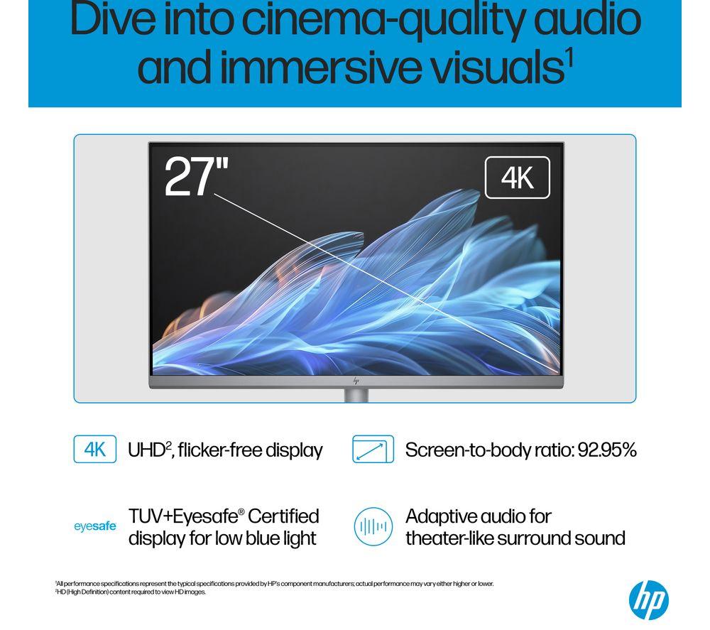 HP OmniStudio X 27-cs0003na 27" All-in-One PC - Intel&reg; Core&trade; Ultra 7, 1 TB SSD, Silver image number 6 of 26