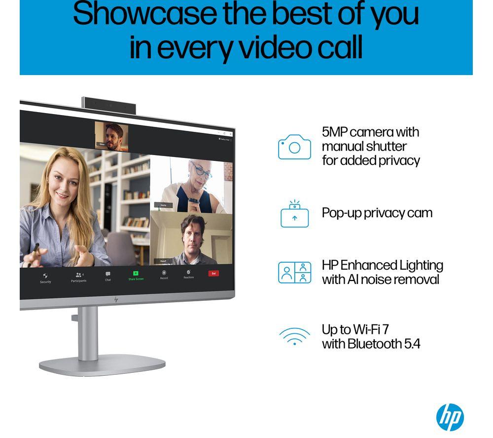 HP OmniStudio X 27-cs0003na 27" All-in-One PC - Intel&reg; Core&trade; Ultra 7, 1 TB SSD, Silver image number 12 of 26