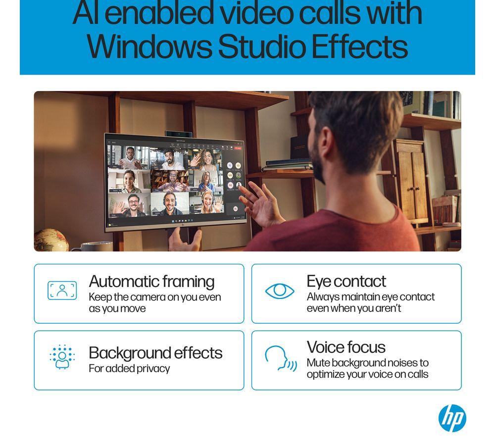 HP OmniStudio X 27-cs0003na 27" All-in-One PC - Intel&reg; Core&trade; Ultra 7, 1 TB SSD, Silver image number 14 of 26