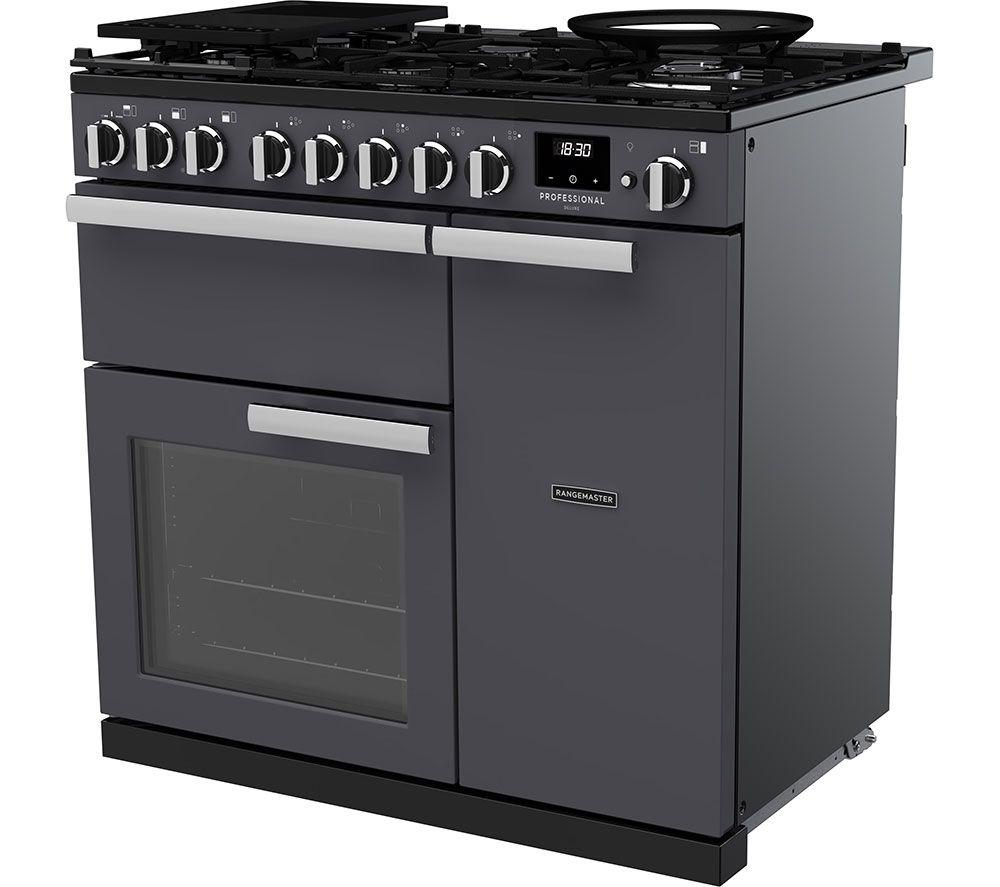 RANGEMASTER Estel Deluxe ESDL90EIPSLT/CM1 90 cm Electric Induction Range Cooker - Slate & Chrome image number 7 of 7