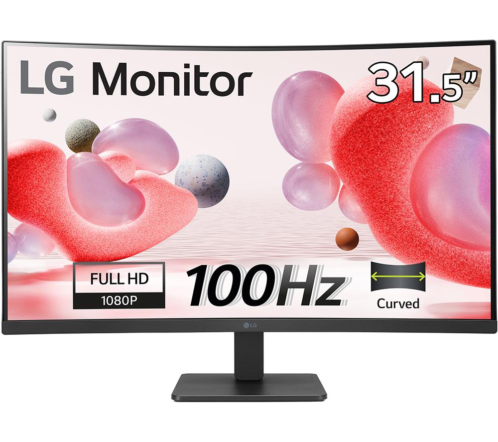 LG 32MR50C-B.AEKQ Full HD 32" Curved VA LCD Monitor - Black, Black