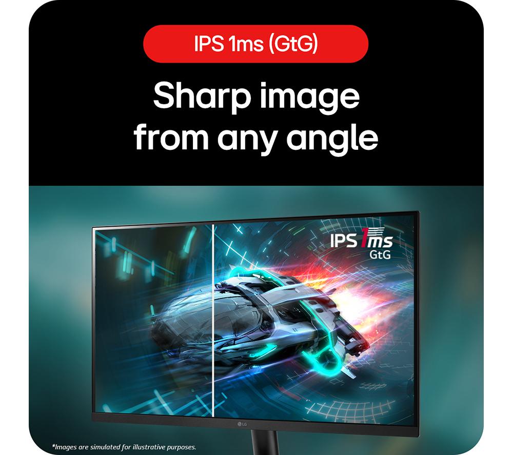 LG UltraGear 27GS60F-B.AEK Full HD 27" Rapid IPS LCD Gaming Monitor - Black image number 3 of 13
