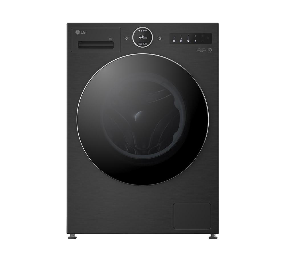 LG VX90 Series AI Direct Drive WiFi-enabled 9 kg 1400 Spin Washing Machine - Matte Black, Black