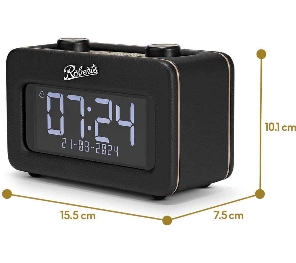 ROBERTS Revival Rest DAB+/FM Bluetooth Retro Clock Radio - Black image number 5 of 9