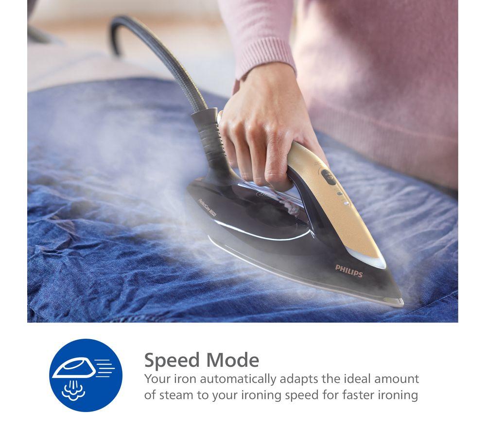 PHILIPS PerfectCare 8000 Series PSG8130/80 Steam Generator Iron - Black & Gold