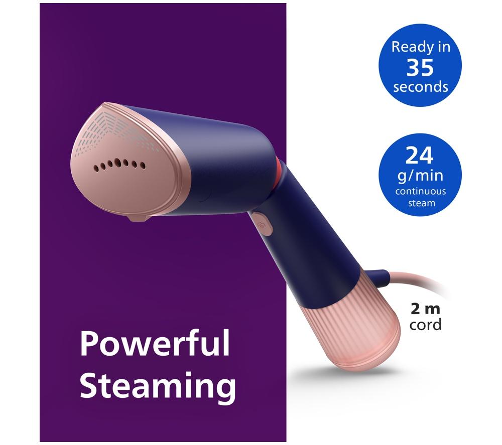 PHILIPS 5000 Series STH5030/20 Handheld Clothes Steamer - Marine Blue image number 4 of 11