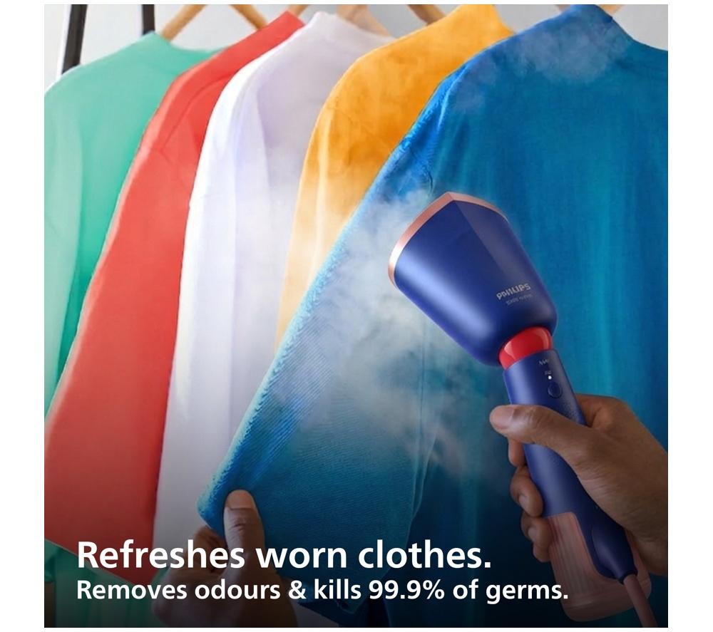 PHILIPS 5000 Series STH5030/20 Handheld Clothes Steamer - Marine Blue image number 8 of 11