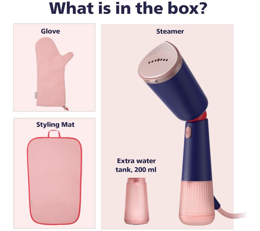 PHILIPS 5000 Series STH5030/20 Handheld Clothes Steamer - Marine Blue image number 10 of 11