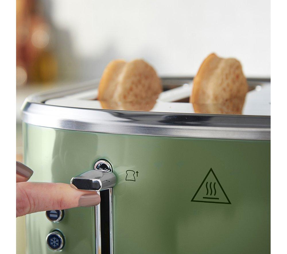 RUSSELL HOBBS Stylevia 26294 4-Slice Toaster - Sage Green image number 4 of 6