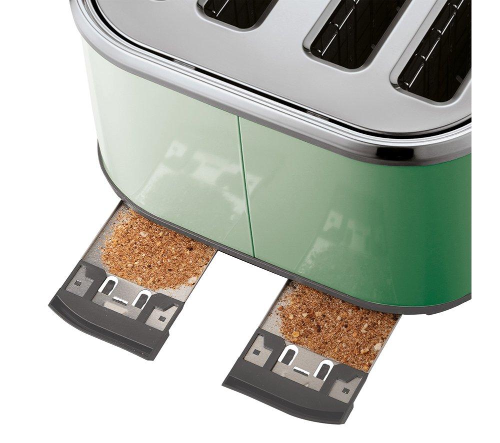 RUSSELL HOBBS Stylevia 26294 4-Slice Toaster - Sage Green image number 6 of 6