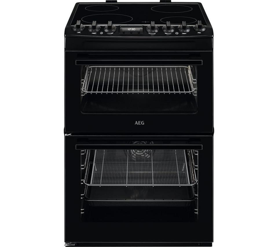 AEG 6000 SteamBake CCX6740ACB 60 cm Electric Ceramic Cooker - Black