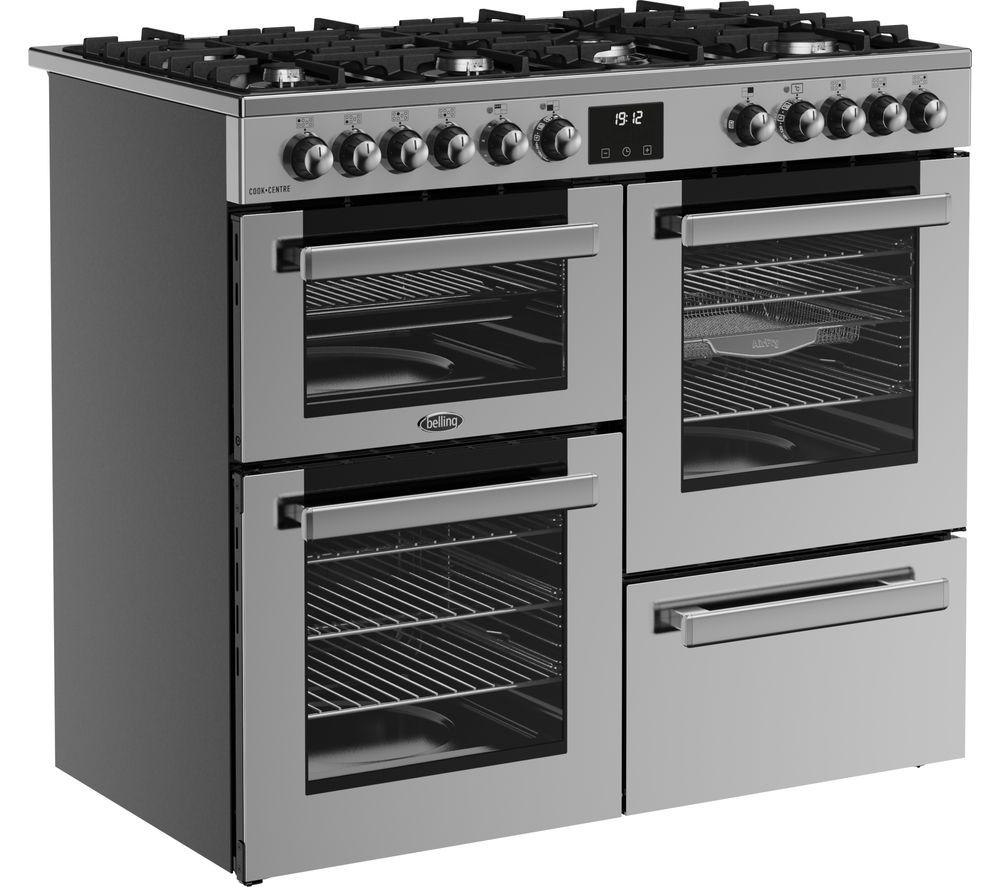 BELLING Cookcentre 100DF Dual Fuel Range Cooker - Stainless Steel & Chrome image number 3 of 21