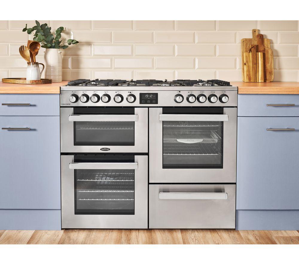 BELLING Cookcentre 100DF Dual Fuel Range Cooker - Stainless Steel & Chrome image number 10 of 21