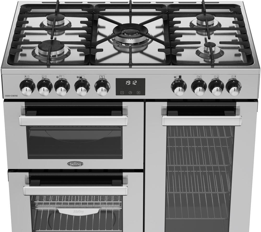 BELLING Cookcentre 90DF Dual Fuel Range Cooker - Stainless Steel & Chrome image number 7 of 20