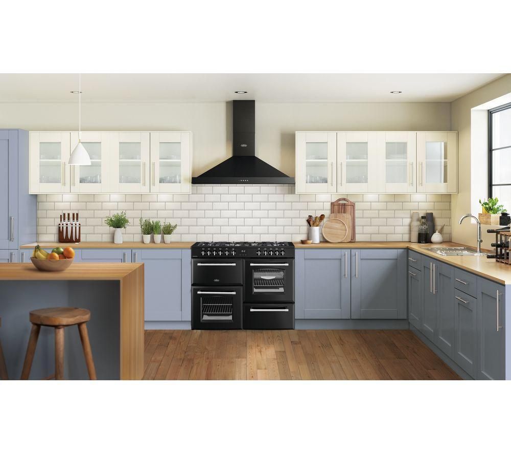BELLING Farmhouse 110DF Dual Fuel Range Cooker - Black & Chrome image number 2 of 21