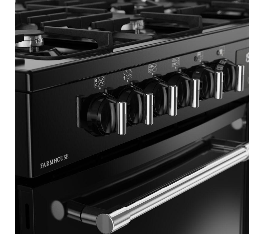BELLING Farmhouse 110DF Dual Fuel Range Cooker - Black & Chrome image number 5 of 21