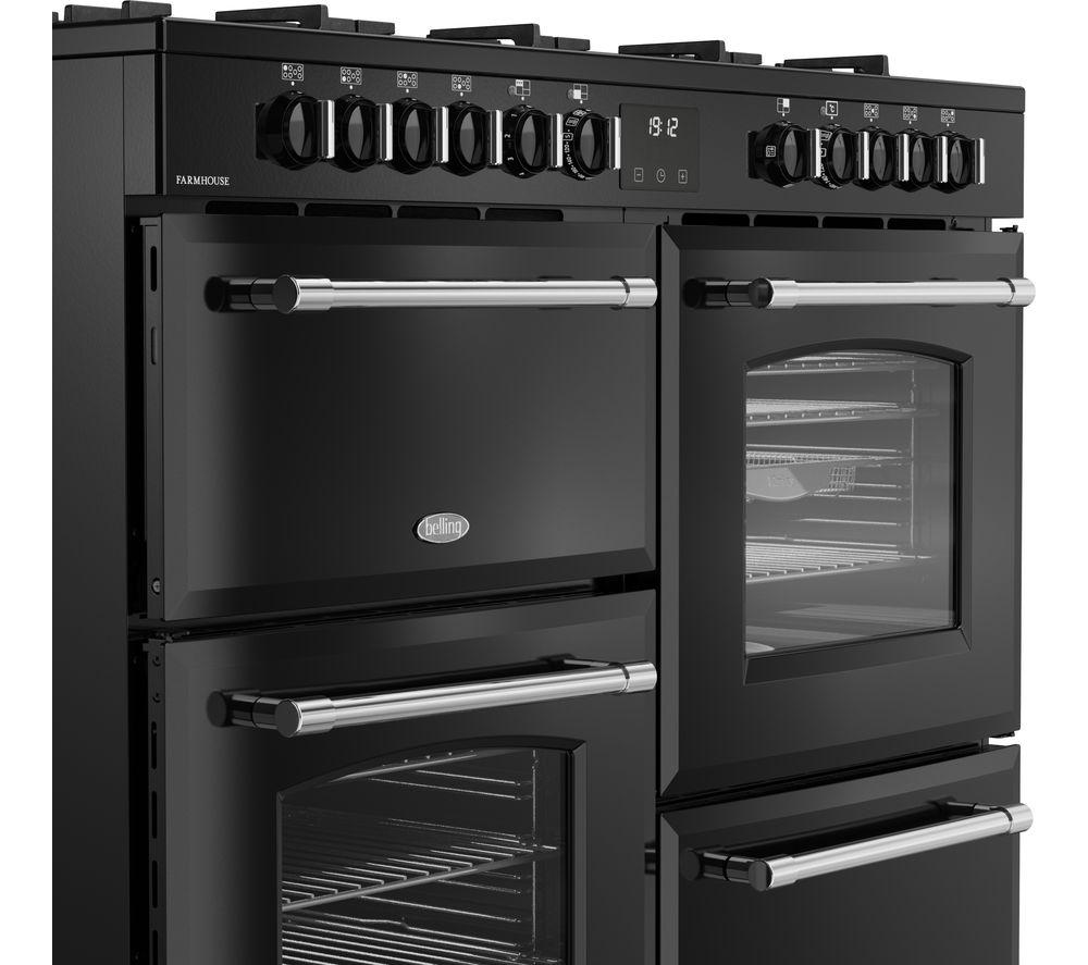 BELLING Farmhouse 110DF Dual Fuel Range Cooker - Black & Chrome image number 6 of 21
