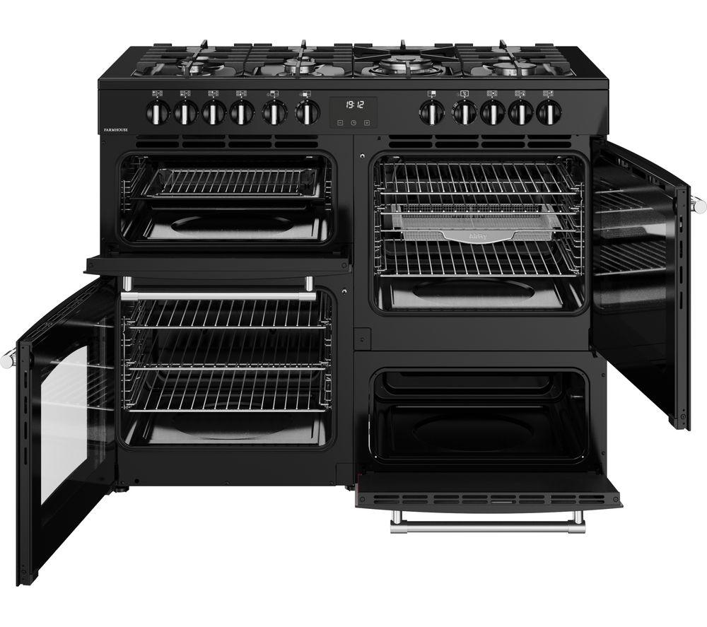 BELLING Farmhouse 110DF Dual Fuel Range Cooker - Black & Chrome image number 8 of 21