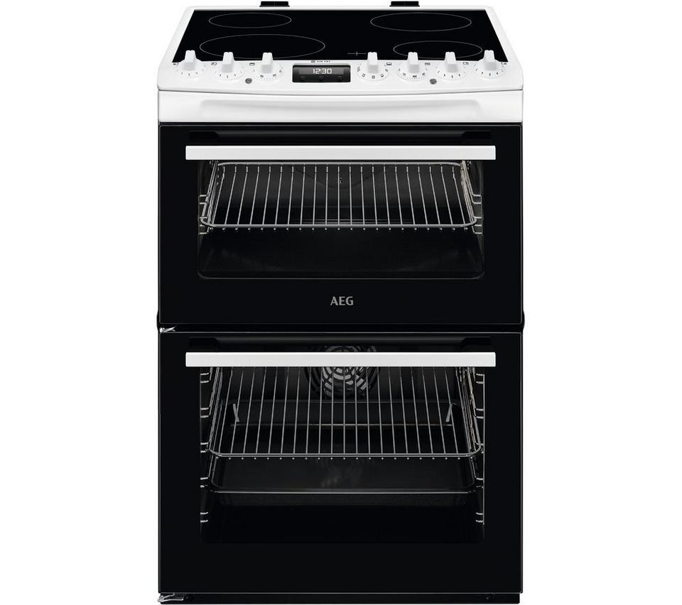 AEG 6000 SteamBake CCX6740ACW 60 cm Electric Ceramic Cooker - White