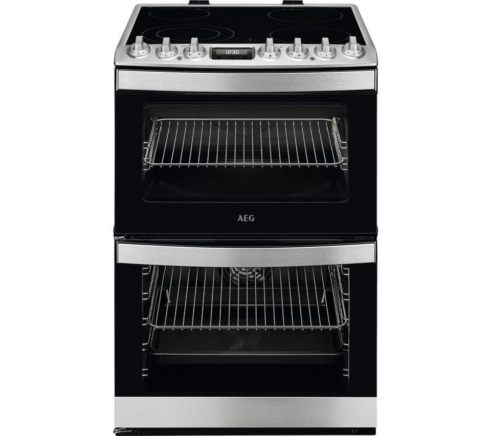 AEG 6000 SteamBake CCS6742ACM 60 cm Electric Ceramic Cooker - Stainless Steel