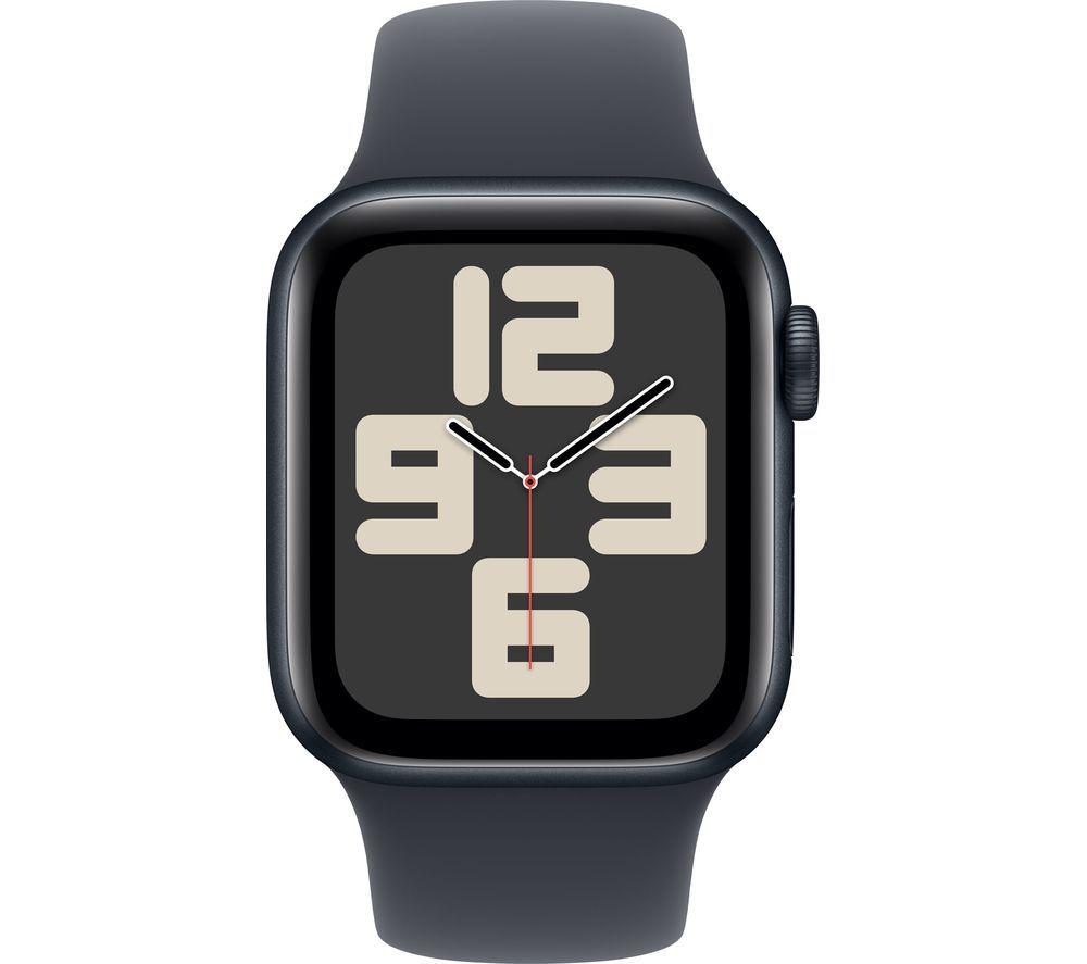 Buy APPLE Watch SE Cellular 44 mm Midnight Aluminium Case with Midnight Sport Band M L Currys
