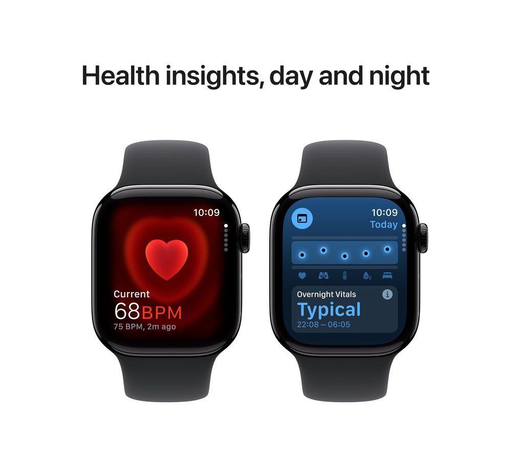 APPLE Watch Series 10 - 42 mm Jet Black Aluminium Case with Black Sport Band, M/L image number 5 of 10