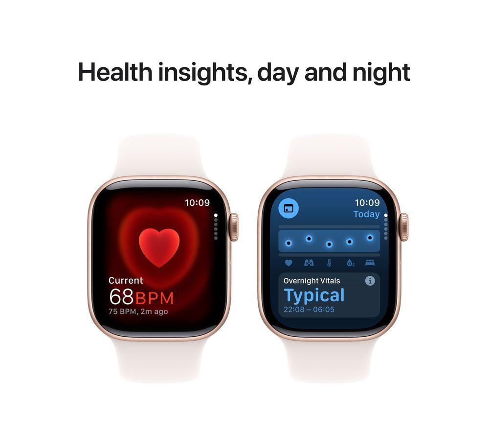Buy APPLE Watch Series 10 42 mm Rose Gold Aluminium Case with Light Blush Sport Band S M Currys